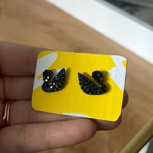 Black Swan Sparkly Earrings